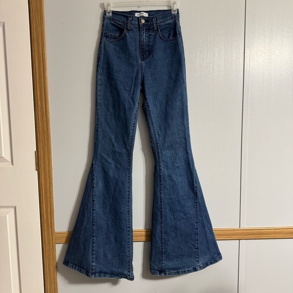 O2 Denim High Waist Bellbottom Flare Jeans Size 25 - Picture 1 of 8
